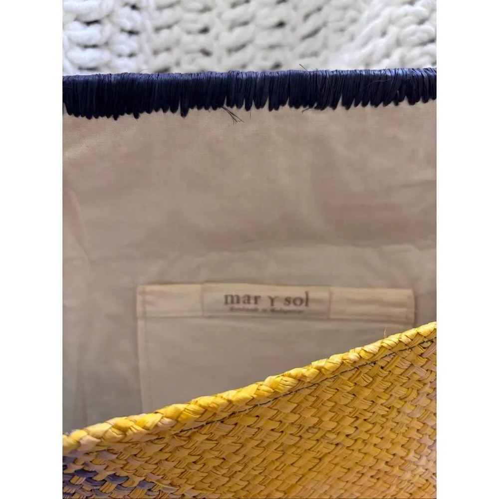 Mar Y Sol Woven Raffia Clutch | Coastal Resort Chic Straw Handbag, $138